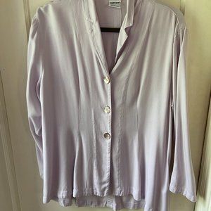 Vintage Gertie's Women's Pale Lilac 100% Lyocell/Tencel Lagenlook Jacket Sz Lg